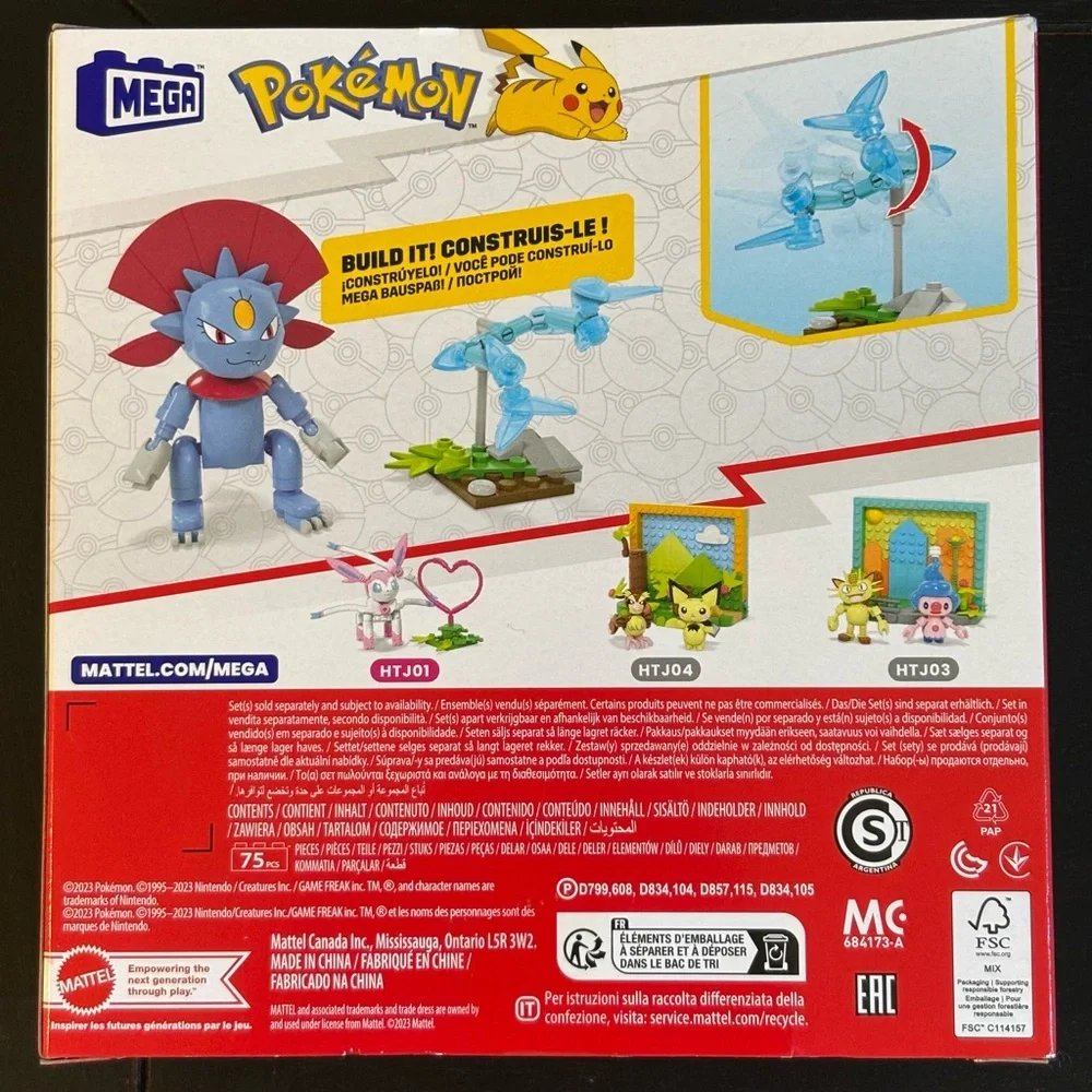 MEGA Pokémon Weavile Dimoret 75‎ Piece Power Pack Set (HTJ02) Age 6+ NEW